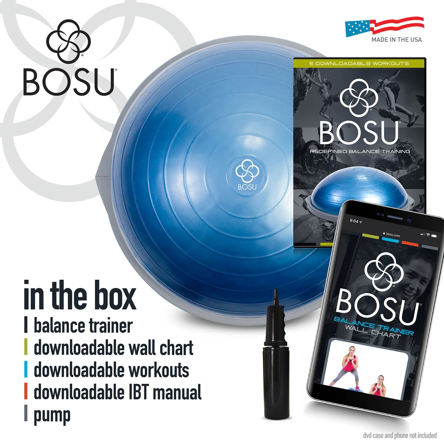 BOSU Pro Blue - 65cm
w/pump only - Metallic Blue with Gray Rim